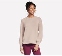 Skechers Cozy Luxe Crewneck Top in Grau/Braun, Größe 2XL