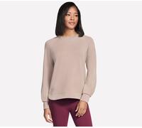 Skechers Cozy Luxe Crewneck Top in Grau/Braun, Größe Groß