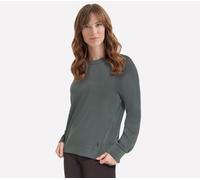 Skechers Cozy Luxe Crewneck Top in Grün/Schwarz, Größe Klein