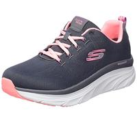Skechers Damen D'LUX Walker GET Oasis Sneakers, Charcoal Mesh/Coral Trim, 36 EU