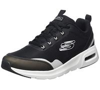 Skechers Damen 149945 BKW Sneaker, Schwarzes Netzgewebe, weißer Rand, 41 EU