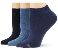 Skechers Damen 3er Pack Sneakersocken aus weichem Baumwollmix Frauen Füßlinge, Blau (Denim Melange 5500), 39-42