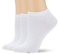 Skechers Damen 3er Pack Sneakersocken aus weichem Baumwollmix Frauen Füßlinge, Weiß (White 1000), 35-38