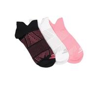 Skechers Damen 3er-Pack Toe-Heel Terry Low Cut Socks Größe M - Weiche Baumwoll-Polyester Socken mit Verstärkten Zehen und Ferse, Niedriger Schnitt, Kontrastierendes Logo, Pink Schwarz Weiß