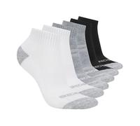 Skechers Damen 6-pack Performance Quarter Crew Socks, Breathable & Cushioned Footbed Socken