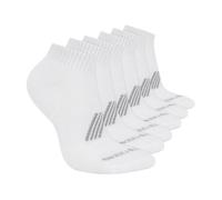 Skechers Damen 6er-Pack Performance Quarter Crew, Atmungsaktives und Gepolstertes Fußbett Socken, Weiss/opulenter Garten, 9-11