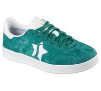 Skechers Damen Academy Court Charm Sneaker, Green Leather/Trim, 37.5 EU