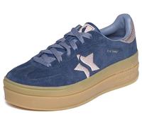 Skechers Damen Academy Hi Elevated Essence Turnschuhe, Navy Leather/Pink Trim, 40.5 EU