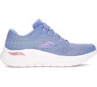 Skechers Damen Arch Fit 2.0 Big League Sneaker, Blaues Netzgewebe, rosa Besatz, 37.5 EU