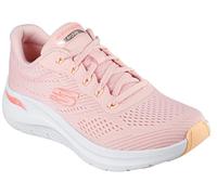 Skechers Damen Arch Fit 2.0 Big League Sneaker, Rosa Netzstoff, korallenorange Besatz, 37 EU