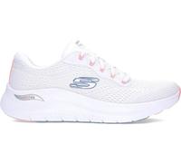 Skechers Damen Arch Fit 2.0 Big League Sneaker, Weißes Netzgewebe, rosafarbener und Blauer, 37 EU