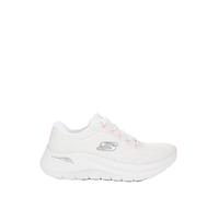 Skechers Damen Arch Fit 2.0 Big League Sneaker, Weißes Netzgewebe, rosafarbener und Blauer, 38 EU