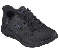 Skechers Damen Arch Fit 2.0 Easy Chic Slip-InTurnschuhe, Black Mesh/Gunmetal Trim, 38.5 EU