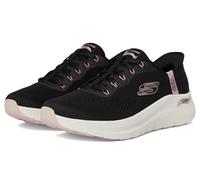 Skechers Damen Arch Fit 2.0 Easy Chic Slip-InTurnschuhe, Black Mesh/Rose Gold Trim, 36 EU