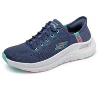 Skechers Damen Arch Fit 2.0 Easy Chic Slip-InTurnschuhe, Navy Mesh/Turquoise Trim, 36.5 EU