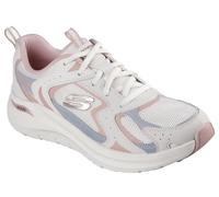 Sneaker SKECHERS "ARCH FIT 2.0", Damen, Gr. 40, weiß (rosa, weiß), Lederimitat, Mesh, Schuhe Sneaker, Chunky Sneaker, Schnürschuh mit Plateau Sohle (42569323-40) rosa, weiß