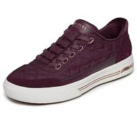 Skechers Damen Arch Fit Arcade Cuddle Steps Slip-InTurnschuhe, Wine Nylon Duraleather Suede, 36.5 EU