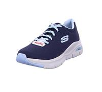 Skechers Damen Arch Fit Big Appeal Sneaker, Navy Knit Mesh Lt Blue Trim, 36 EU