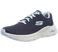 Skechers Damen Arch Fit Big Appeal Sneaker, Navy Knit Mesh Lt Blue Trim, 38 EU