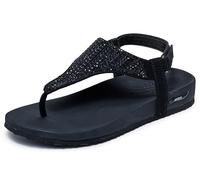 Skechers Damen Arch Fit Meditation-Hidden Gems Flip-Flop, Schwarz/Schwarz, 38 EU