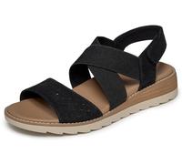 Skechers Damen Arch FIT Oasis B PERF Flache Sandale, Schwarz, 39 EU