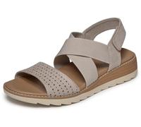 Skechers Damen Arch FIT Oasis B PERF Flache Sandale, Taupe, 37.5 EU