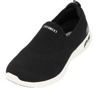 Skechers Damen Arch Fit Refine Don't Go Sneaker, Black Knit W White Trim, 41 EU