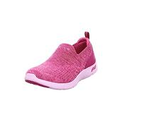 Skechers Damen Arch Fit Refine Don't Go Sneaker, Himbeerfarbener melierter Strickkorallenrand, 40 EU