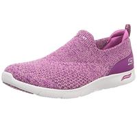 Skechers Damen Arch Fit Refine Don't Go Sneaker, Raspberry Heathered Knit Coral Trim, 41 EU