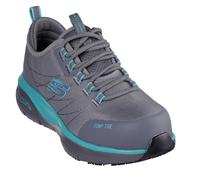 Skechers Damen Arch Fit Sr EbinalFire und Sicherheitsstiefel, Grau Aqua Textile Synthetik, 37.5 EU