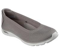 Skechers Damen Arch Fit Sunny Zen Walk Sneaker, Dark Taupe Knit, 37 EU