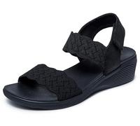 Skechers Sandale Arya On The Rise Damen Schwarz/Schwarz Größe 38 EU