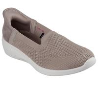 Slip-On Sneaker SKECHERS "ARYA-SWEET VOICE", Damen, Gr. 41, grau (taupe), Textil, casual, Schuhe, Slipper, Reha Schuh mit Handsfree Slip-ins Funktion, Topseller (26866869-41) taupe