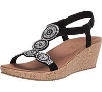 Skechers Beverlee Date Glam Damen-Sandalen, Schwarz, 39.5 EU