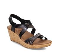 Skechers Damen Beverlee-Delicate Glow Keilsandale, Schwarz, 39.5 EU