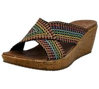 Skechers Damen Schiebe-Sandalen Beverlee Delighted Mehrfarbig/Meereswellen (Ocean Tides) Gr. 41