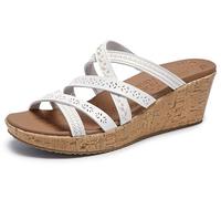 Skechers Damen Beverlee-Tiger Posse Keilsandale, weiß, 39 EU