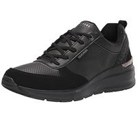 Skechers Damen Billion Subtle Spots Sneaker, Black Duraleather Black Leopard Trim, 36.5 EU