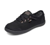 Slip-On Sneaker SKECHERS "BOBS B CUTE-" Gr. 37, schwarz (schwarz, uni) Damen Schuhe Sneaker mit elastischer Zierschnürung (17210513-37)