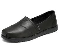 Skechers Damen Chill Lugs-Urban Spell Schlupfschuh aus veganem Leder Slipper, Schwarz/Schwarz, 39 EU