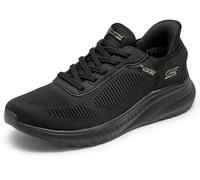 Skechers Damen Bobs Squad Chaos Current Muse Slip-InTurnschuhe, Black Textile, 38 EU