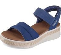 Sandale SKECHERS "BOBS SUN RAY", Damen, Gr. 36, blau (navy), Textil, casual, Schuhe, Keilsandale, Sandalette, Plateausandale mit Plush Foam (71176606-36) navy