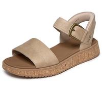 Skechers BOBS Sun Vibe BE Corky Flat Sandal, Natural, 36 EU