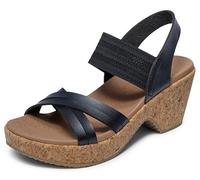 Skechers Damen Brystol-Night Skies Keilsandale, Schwarz, 39 EU