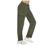 Skechers Damen Cargohose zum Reinschlüpfen Lässige Hose, grün, M
