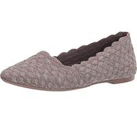 Skechers Damen Cleo-Honeycomb Geschlossene Ballerinas, Braun (Dark Taupe Flat Knit Dktp)