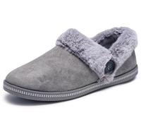 Skechers Damen-Pantoffeln COZY CAMPFIRE – warm, grau – Größe 41