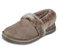 Skechers Damen Cozy Campfire Team Toasty Flache Hausschuhe, Dark Taupe Microfiber Suede Faux Fur Line, 40 EU
