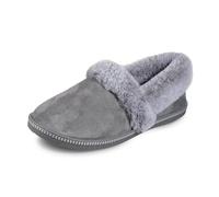 Skechers Damen Cozy Campfire Team Toasty Hausschuh, Charcoal Microfiber Suede/Faux Fur Line, 37.5 EU