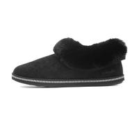 Skechers Damen Cozy Campfire Winter Nights Hausschuh, Black Microfiber/Faux Fur, 36.5 EU